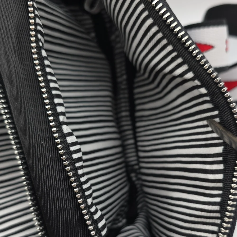 Brighton Black Crossbody Bag with Red Accents